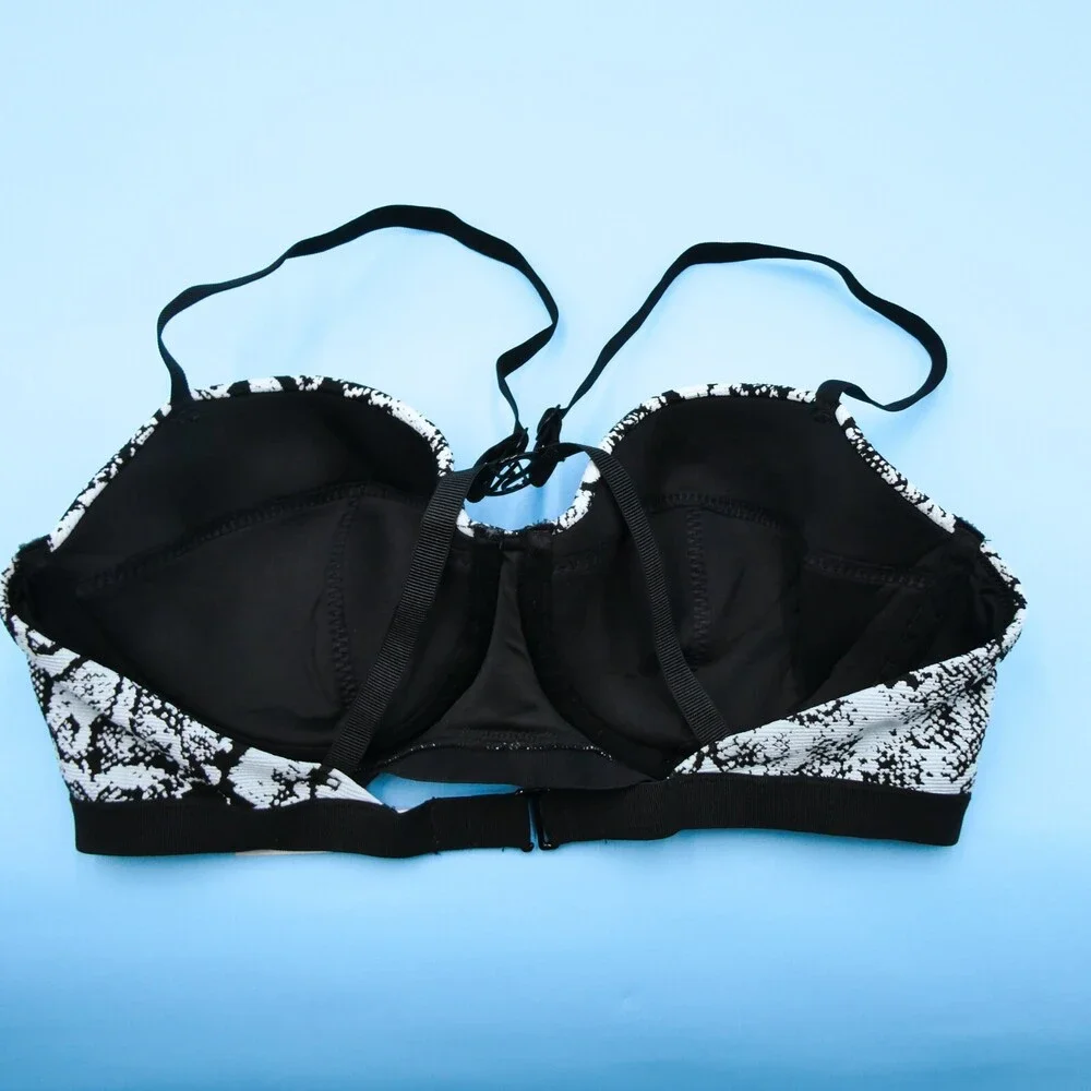 Victorias Secret 38C Snake Print Underwired Lined Push up Bikini Top Swimwear VS